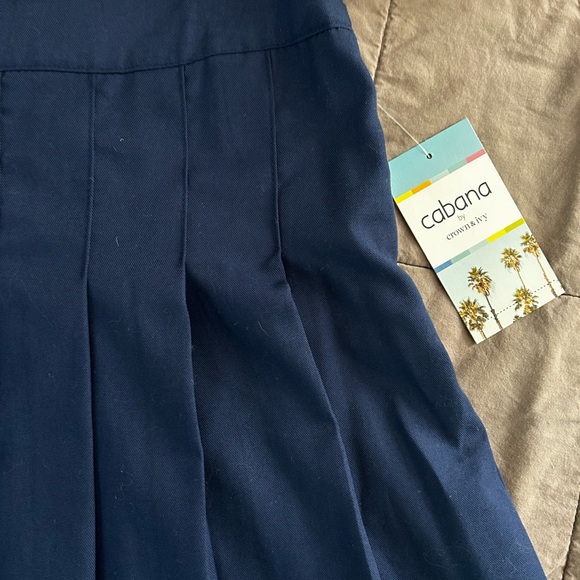 Cabanna pleated navy blue mini skirt - NEW - Picture 3 of 5